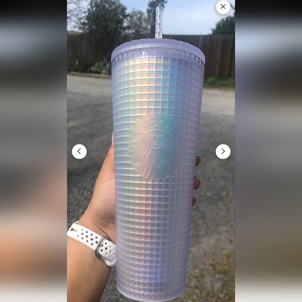 Starbucks Soft Touch Plastic Tumbler Icy Winter White